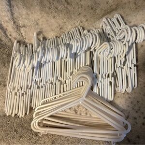 Baby/little kid White Plastic Clothes Hangers - Set of 75